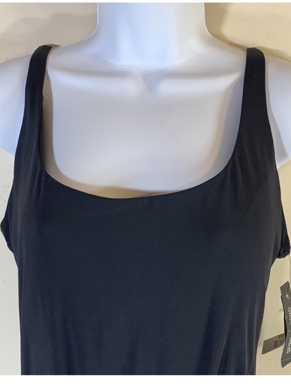 DKNY SPRING 2010 Black/Ash U-Neck Drape Maillot One Piece Swimsuit. 14. NWT. - Picture 5 of 11